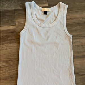 Light blue Ribbed Tank Top